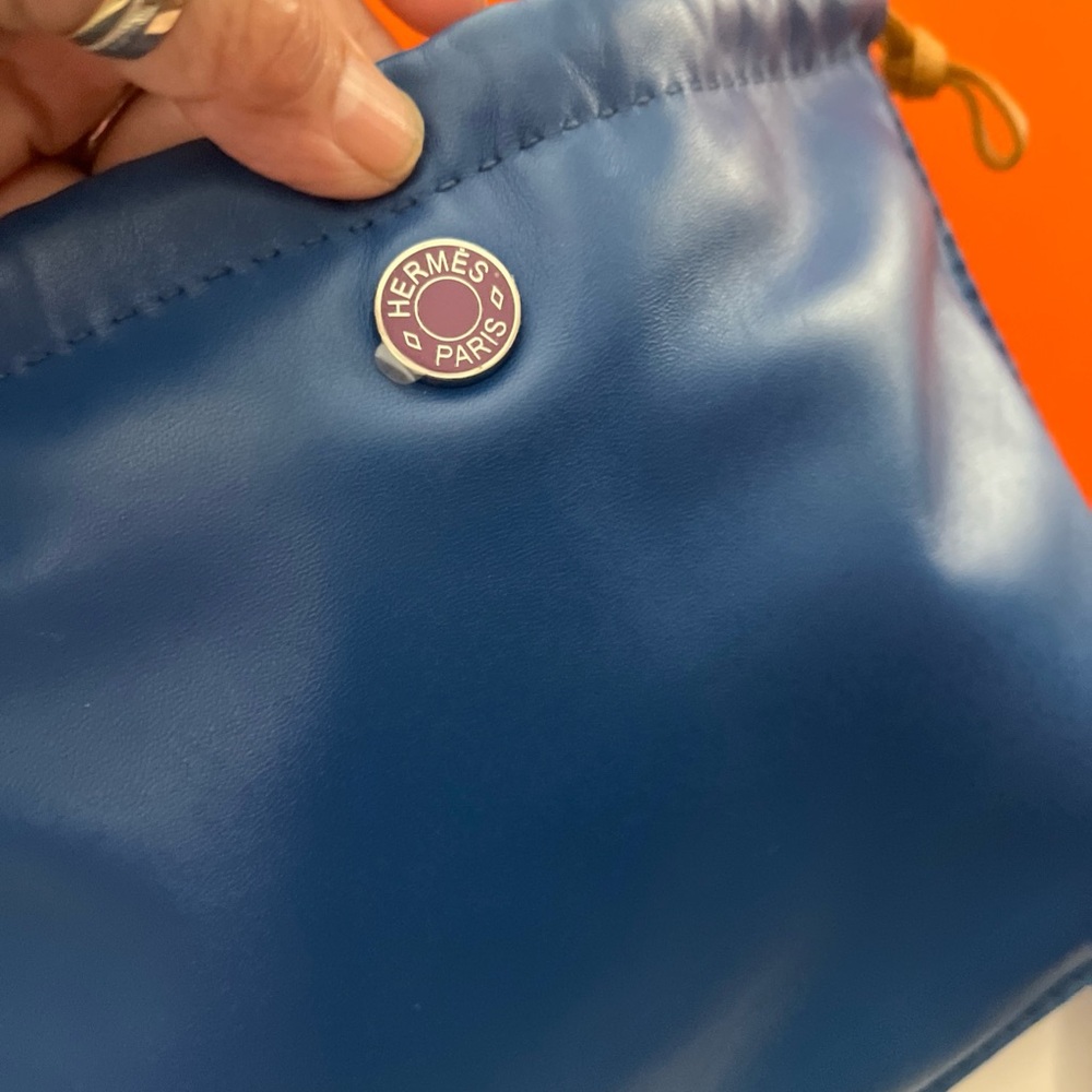 Blue Drawstring Pouch Bag - image 3